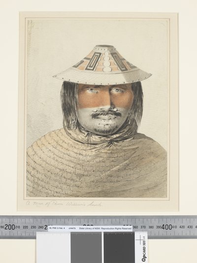 F.26 A Man of Prince William&39;s Sound, c.1773-84 (aquarela) de John Webber