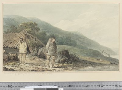 F.33 Habitantes de Norton Sound e suas habitações, c.1773-84 (aguarela) de John Webber