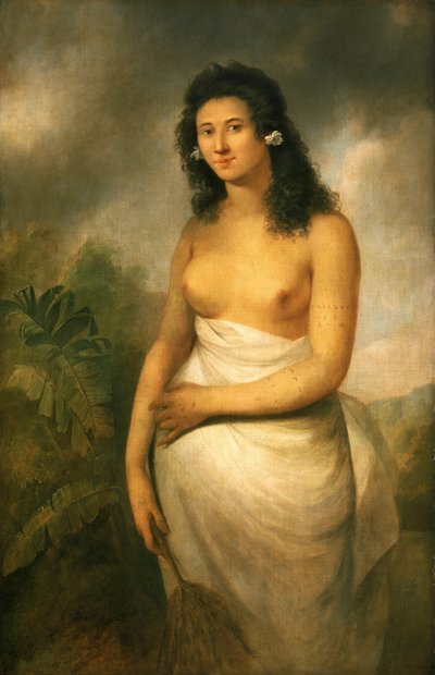 Poedua, a Filha de Orio" (c.1758-c.1788), c.1784 (óleo sobre tela) de John Webber