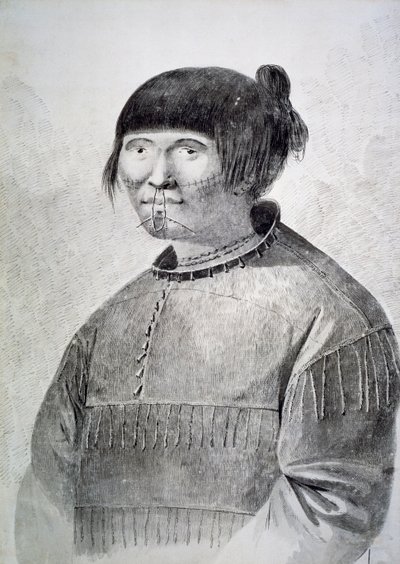 Retrato de Tatuado nativo da ilha de Unalaska de John Webber