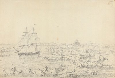 A Resolução a Bater no Gelo, com a Descoberta no Perigo mais eminente à Distância de John Webber