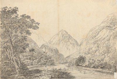 Vista em Oheitepeha Bay, Otaheite de John Webber