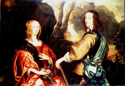 Retrato duplo de uma Senhora e de um Cavalheiro (óleo sobre tela) de John Weesop