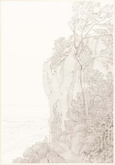 Penhascos puros acima de uma estrada costeira de John White Abbott