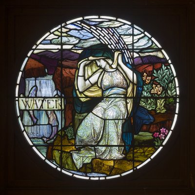 Granja de Biddulph, James Powell & filhos, John William Brown (1842-1928), água, 1903, Art Nouveau de John William Brown