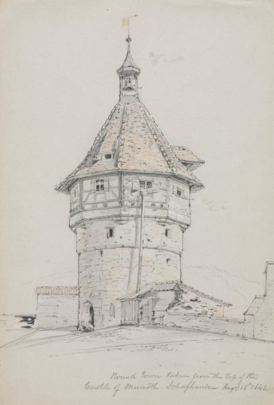 Torre Redonda, Castelo de Munot, Schaffhausen, Suíça de John William Casilear