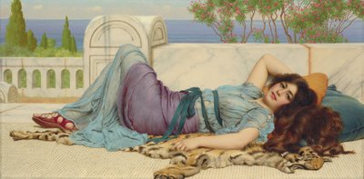 Travessura e repouso, 1909 de John William Godward