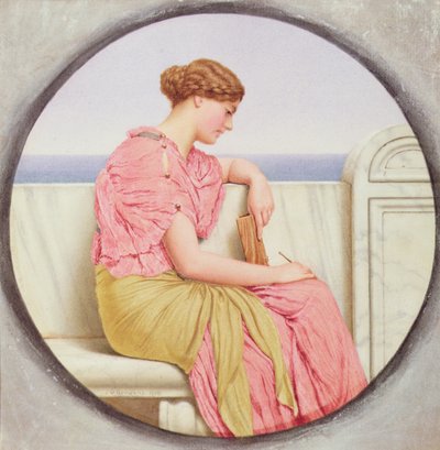 Reflexões, 1918 (wc no papel) de John William Godward