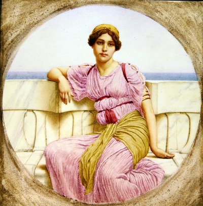 Reflexões, 1918 (wc no papel) de John William Godward