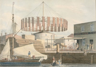Circular Mill, King Street, New York, 1830. de John William Hill