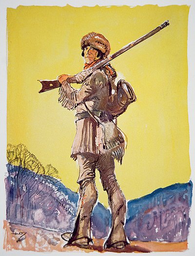Davy Crockett (cor litho) de John William Jr. Thomason