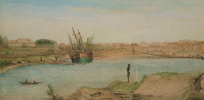 Sydney Cove, cabeça da enseada, 1808 (wc) de John William Lewin