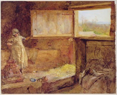 O Hayloft (aguarela sobre papel) de John William North