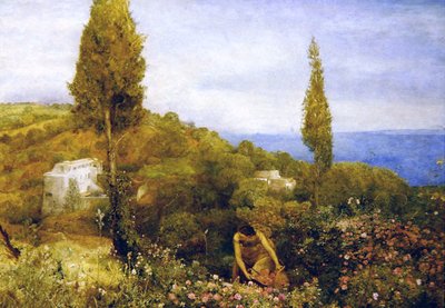 A Casa das Rosas, Trípoli (aguarela sobre lápis sobre papel) de John William North