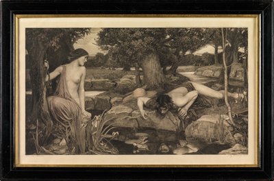 Eco e Narciso (fotogravura) de John William Waterhouse
