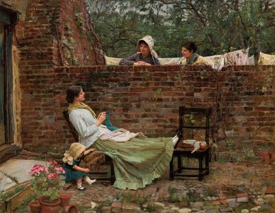 Fofocas, c. 1885 de John William Waterhouse