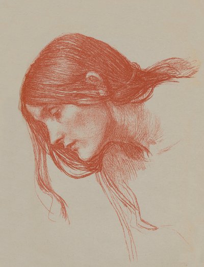 Estudo de Phyllis e Demophoon, c1897 de John William Waterhouse