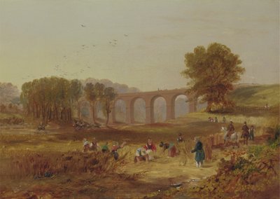 Viaduto Corby, o Newcastle e Carlisle Railway de John Wilson Carmichael