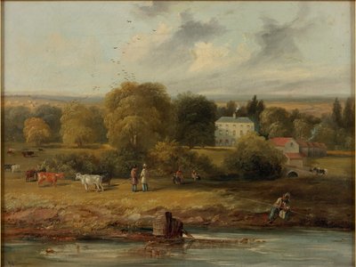 Paisagem com uma casa de campo, 1838 de John Wilson Carmichael
