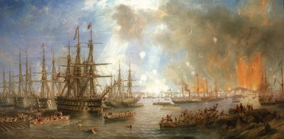O bombardeamento de Sveaborg (Finlândia), 9 de agosto de John Wilson Carmichael