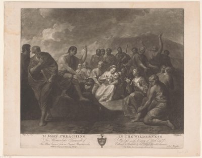 Prediking van Johannes de Doper St. John Preaching in the Wilderness (título no objeto) de John Wright