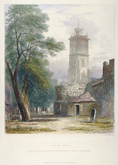 Igreja de St Giles sem Cripplegate, Cidade de Londres, 1851 de John Wykeham Archer