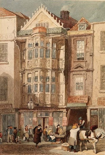 Casa de Sir Paul Pindar, Bishopsgate (gravura em aço) de John Wykeham Archer