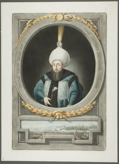 Selim Kahn III, de Retratos dos Imperadores da Turquia de John Young