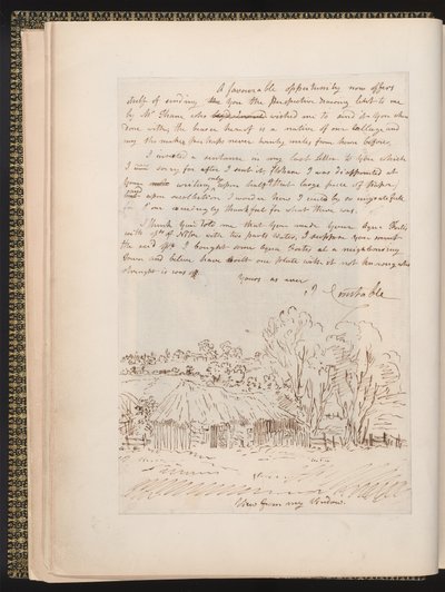 Carta de autógrafo de John Constable a John Thomas Smith, de Memórias da Vida de John Constable, de Charles Robert Leslie, impresso por James Carpenter, 1843 de John Constable