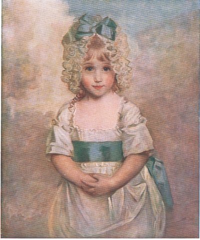 Charlotte Augusta Papendier aos cinco anos de idade, Bibbys Annual, 1916-17 de John after Hoppner