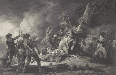 A morte do general Montgomery, no ataque de Quebec, dezembro de 1775, 1798 de John after Trumbull