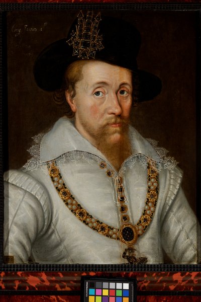 James I & VI (1556-1625) de John de the Elder (studio of) Critz