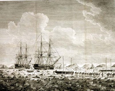 O "Cavalo de Corrida" e o "Carcaça", 7 de Agosto de 1773 de John the Younger Cleveley