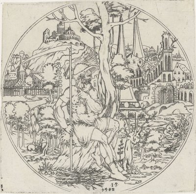 Saturno Bottoms of Bowls: Landscapes with Bible and Mythological Representations (título da série) de Jonas Silber