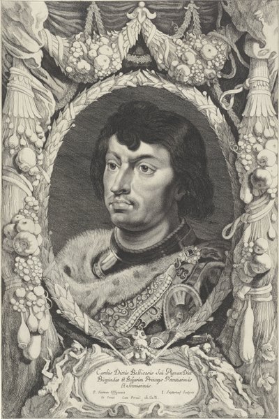 Retrato de Charles the Bold, Duque de Borgonha
Duces Burgundiae (título da série) de Jonas Suyderhoef