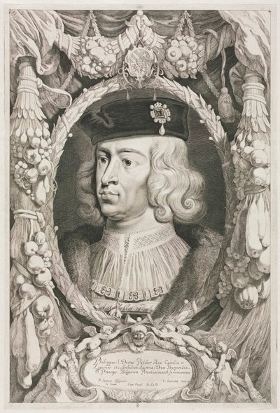 The Dukes of Burgundy: No. 8. Retrato de Philippe I, o Belo de Castela. de Jonas Suyderhoef