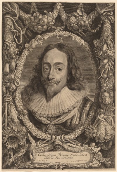 Carlos I, rei da Inglaterra de Jonas Suyderhoff after Sir Anthony van Dyck