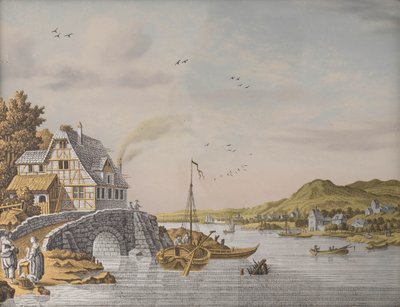 Casas ao longo de um rio de Jonas Zeuner