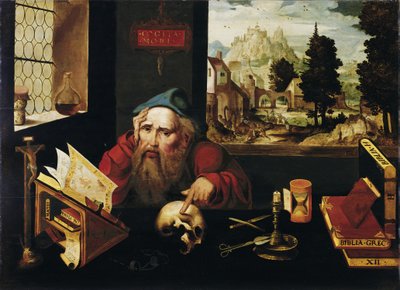 São Jerônimo em sua cela, década de 1520 de Joos van Cleve