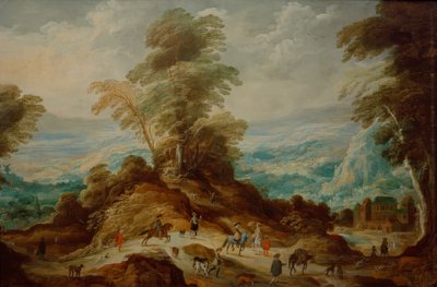 Paisagem de montanha com grupo de caça de Joos de Momper