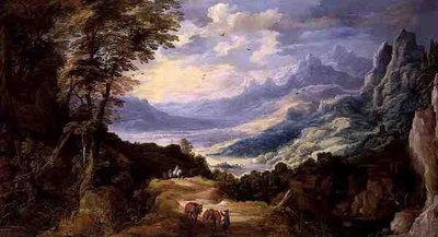 Paisagem com Viajantes de Joos or Josse de The Younger Momper