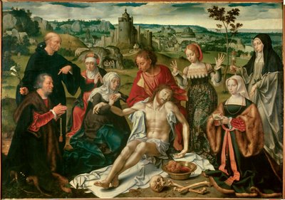 Altarpe da deploração de Cristo. Pintura holandesa de Joos Van Cleve (1485-1540) de Joos van Cleve