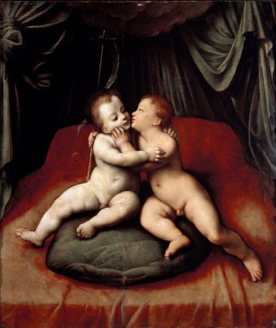 Jesus e São João Batista quando criança (Pintura de Joos van Cleve