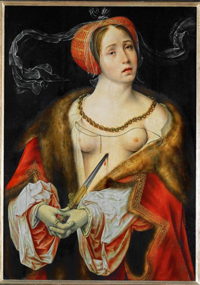 Lucretia (pintura sobre madeira de carvalho) de Joos van Cleve