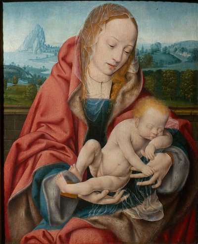 A Virgem com o Menino Adormecido, ca 1510-1520. de Joos van Cleve