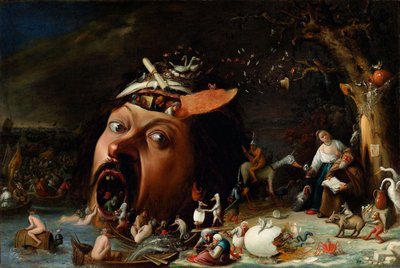 Barroco : A Tentação de Santo Antônio par Craesbeeck, Joos (Josse) van (1605/06-ca 1660), c. 1650. Óleo sobre tela. Kunsthalle, Karlsruhe de Joos van Craesbeeck