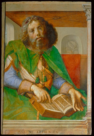 Platão, filósofo grego ... de Joos van Gent (fl.1460-75)