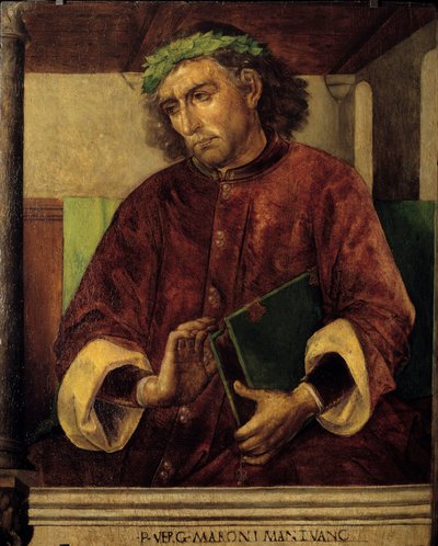 Retrato de Virgílio (Virgílio, 70-19 AC), poeta e escritor romano. Pintura de Just Ghent (1435-1480) Ec. Flam de Joos van Gent (fl.1460 75)