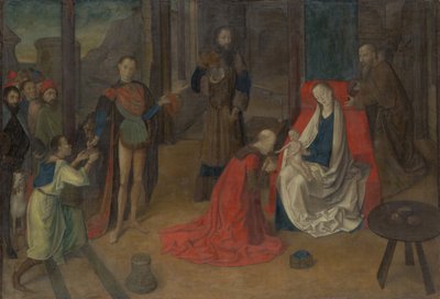 A Adoração dos Reis Magos, ca. 1465. de Joos van Wassenhove