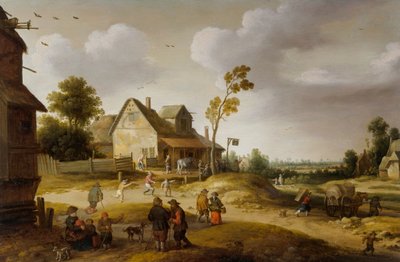 Cena da aldeia de Joost Cornelisz. Droochsloot